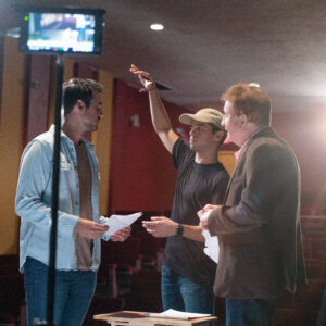Actors working on a scene with a director at Kim Houston Acting Studios